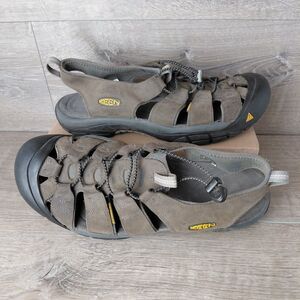 KEEN Newport H2 Sandals Mens 13 Brown Leather Waterproof Hiking Fisherman Shoes
